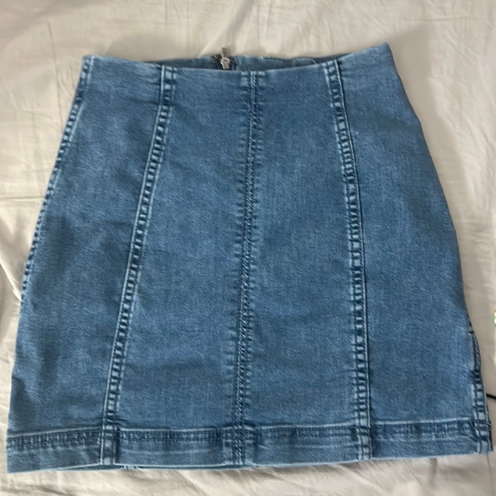 Free People Jean Skirt